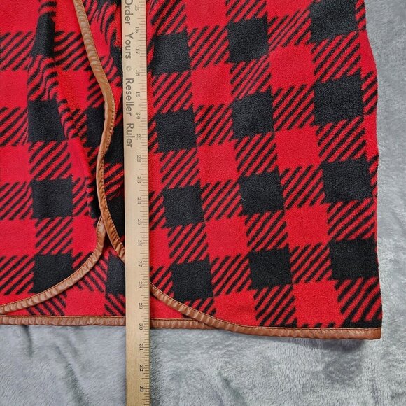 Simply Southern Buffalo Plaid Fleece Vest Women Large Cozy Casual Outdoor Cabin - Picture 10 of 11